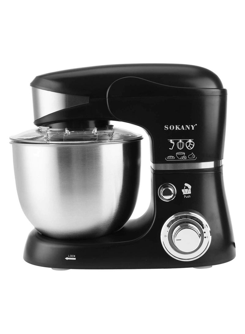 Sokany Stand Mixer, 1000 Watt, 5 Liters, Black and Silver - SC-206 - Image 1