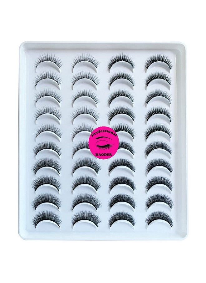 DAODER Lashes Short Eyelashes Natural Look Faux Mink Lashes Wispy Medium Length False Eyelashes 9~11mm Reusable Eye Lashes Pack Variety Styles 20Pairs  - Image 1
