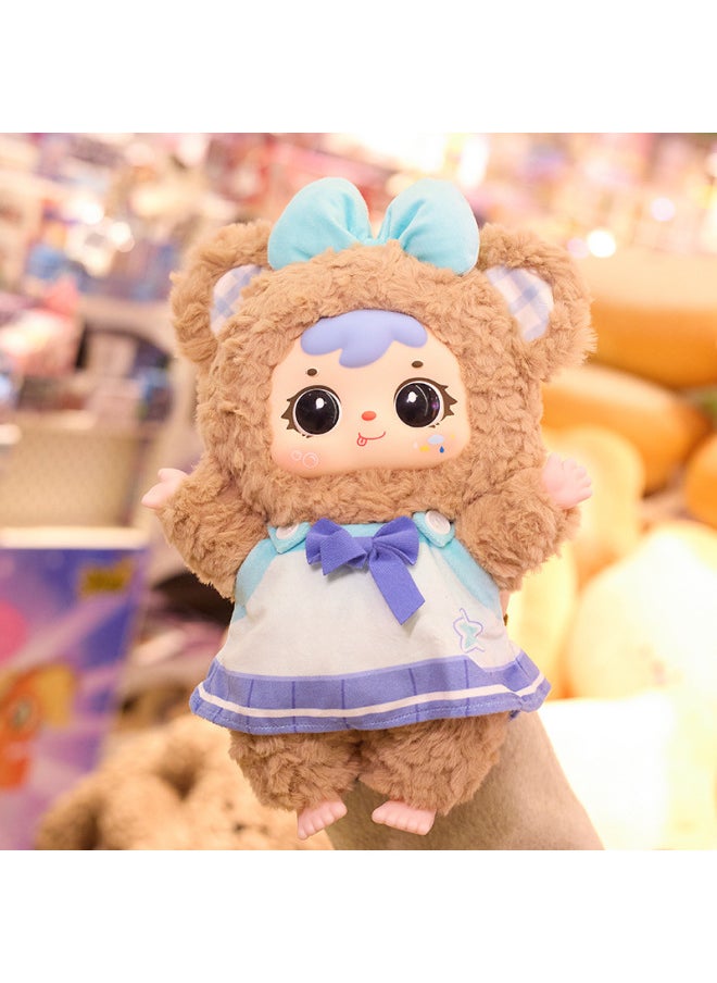 Generic - Three Small Wool 400 Body Second Generation Bear Rabbit Happy Picnic Plush Blind Box Cute Tide Play Plush Blind Box Batch-Color:Three Small Fur Zodiac Plush Pendants (please Take 12 Pieces For The Whole Box) - Image 1