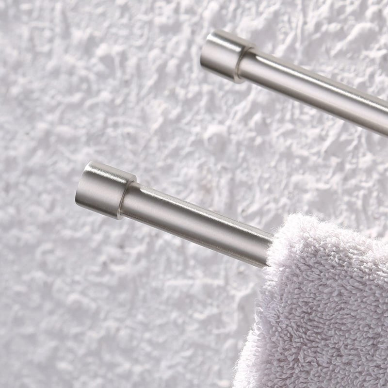 KES Bathroom Towel Bar 13.8 Inch Swing Mount Swing Out Arm Wall 2-Arm Towel Holder  SUS304 Stainless Steel Brushed Finish  A2102S2-2 - Image 4