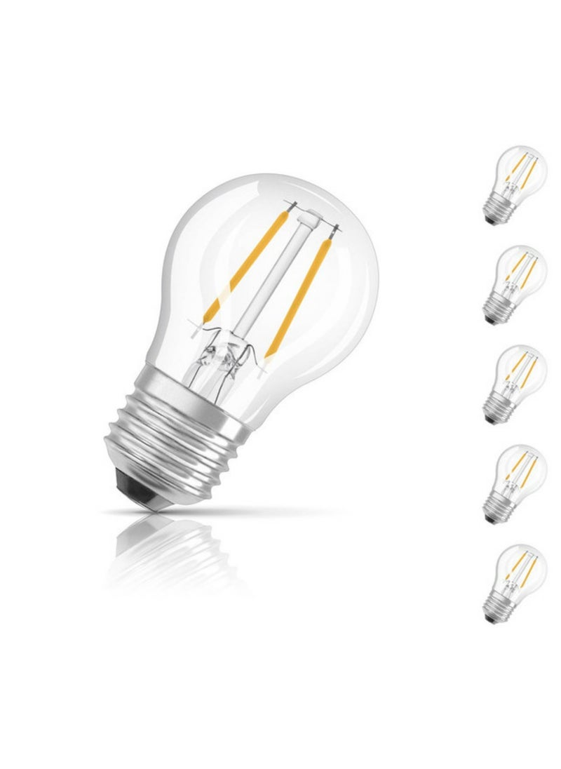 Osram - Osram Filament Retrofit Classic 4W LED Bulb, Screw base E27- 827 Warm White Lamp Pack Of 6 - Image 1