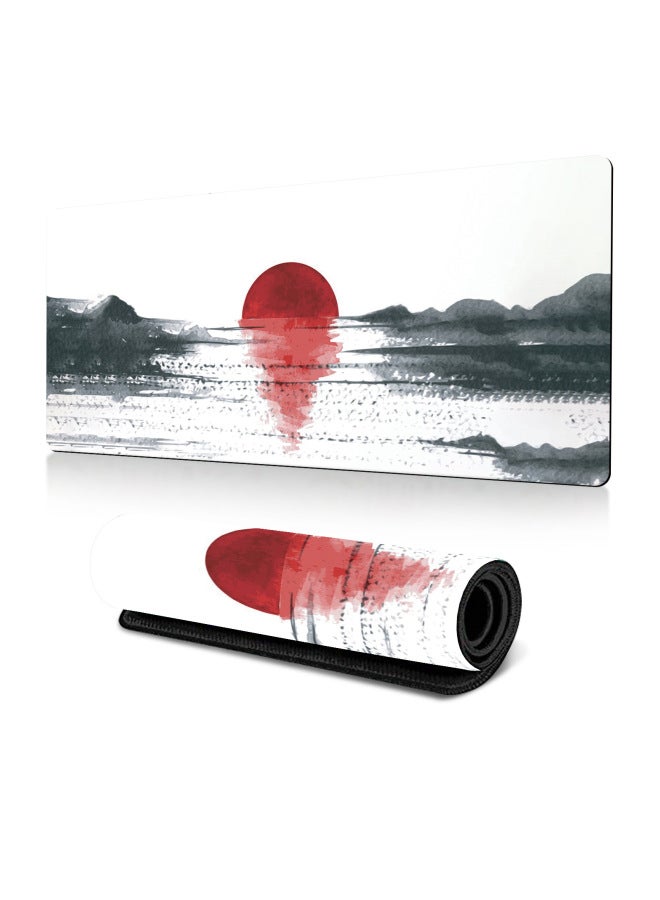 Ink Cherry Blossom Mouse Pad Large Office Desk Pad Dead Life Black And White Series Mouse Pad Rubber Non-slip-Color:300*700*3MM-Pattern:Pattern 3  - Image 1