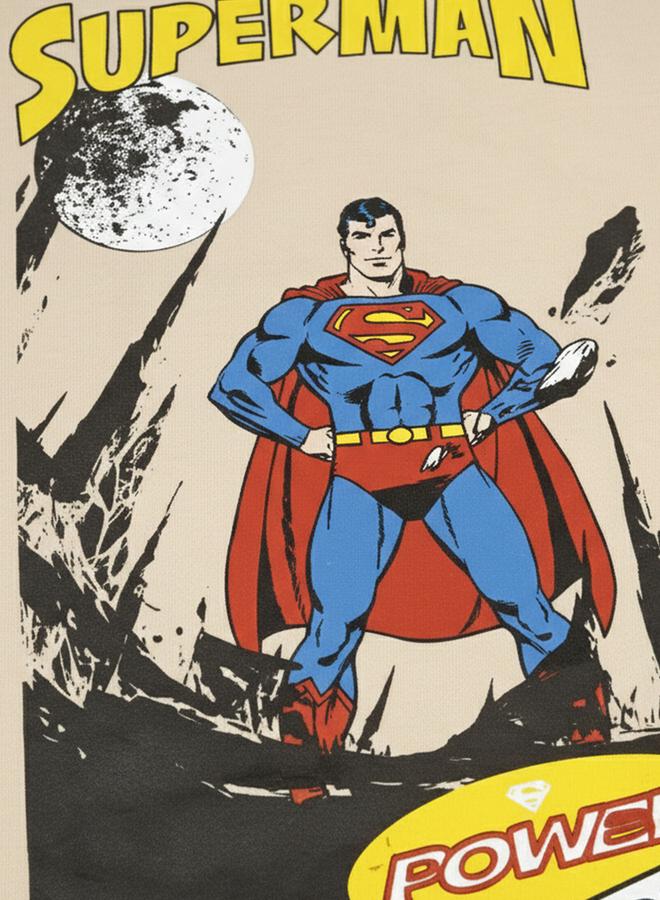 سوبر مان تيشيرت عصري بياقة مستديرة وطبعة جرافيك - Image 3