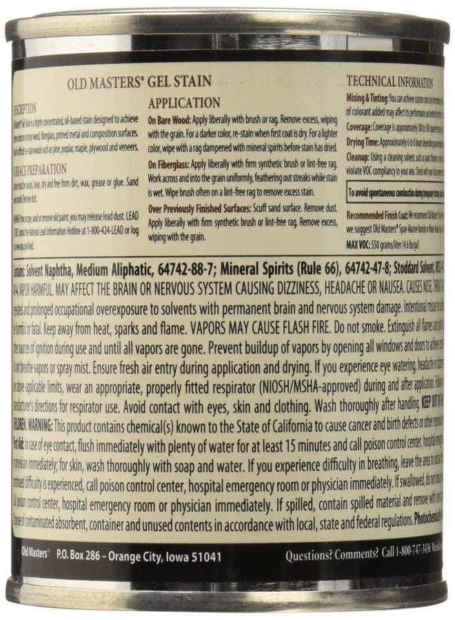 Old Masters 158794 84316 Hpt Deep Red Gel Stain, Rich Mahogany - Image 3