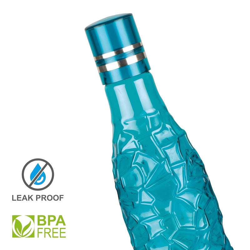 Homeor Unbreakable Plastic Water Bottle I Leak Proof I BPA Free Food Grade Fridge Water Bottle I Ideal for Gym Office Home Travel College Easy to Clean 1 Litre Each Set of 6 Assorted - Image 4