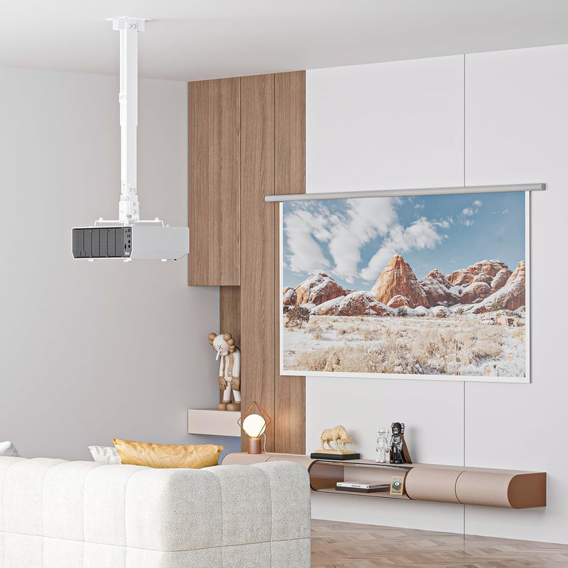 Hexabyte حامل سقف بروجكتور عالمي 2 قدم - قابل للتعديل، حامل ثقيل للبروجكتورات، أجهزة التلفاز، ودور السينما المنزلية - سهل التركيب، متوافق مع معظم نماذج البروجكتورات - Image 2