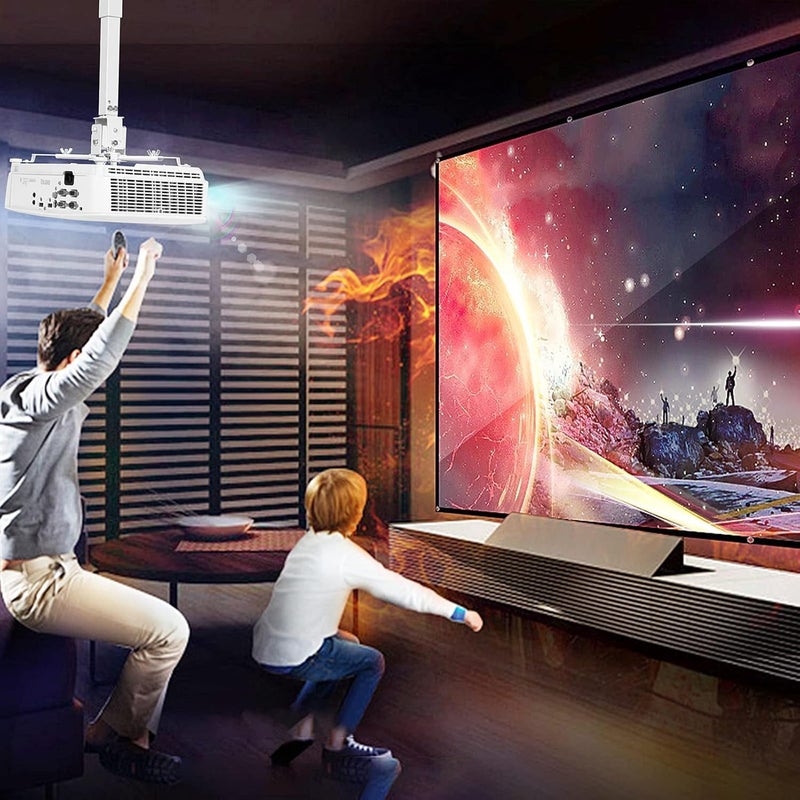 Hexabyte حامل سقف بروجكتور عالمي 2 قدم - قابل للتعديل، حامل ثقيل للبروجكتورات، أجهزة التلفاز، ودور السينما المنزلية - سهل التركيب، متوافق مع معظم نماذج البروجكتورات - Image 5