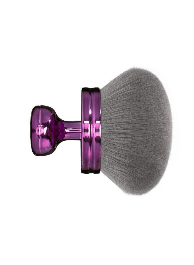 Large Body Makeup Brush, Self Tanner Brush, Blend Self Tanning Applicator Oval Face, 3.2inch Wide Round Head Kabuki For Application with Drawstring Bag (Purple) - Image 1