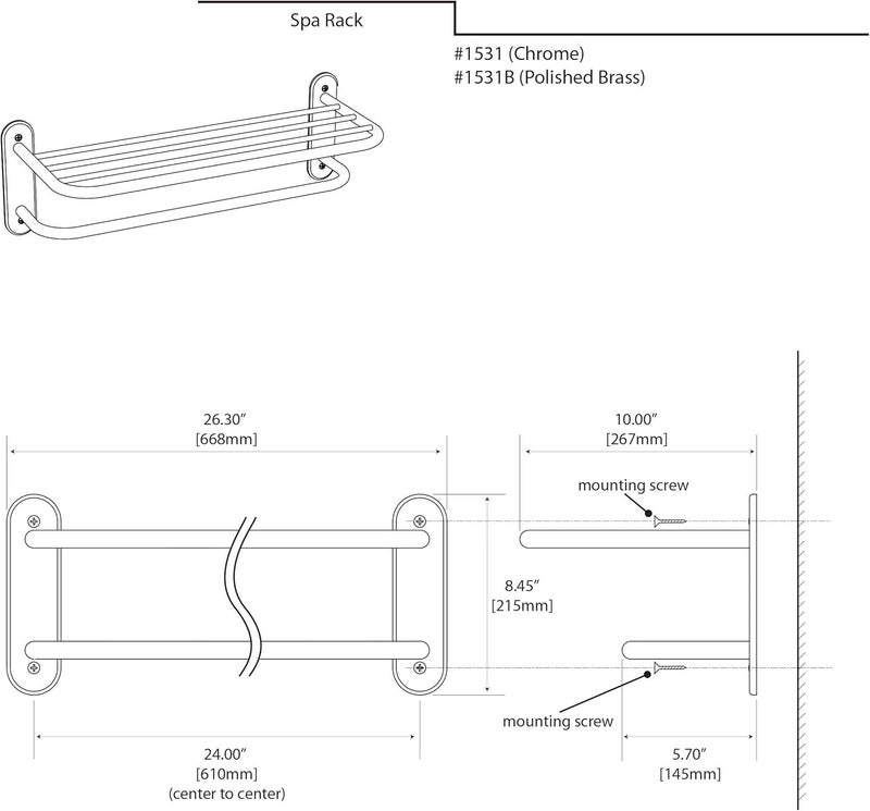 gatco Gatco 1531 Single Towel Rack with Chrome Finish  - Image 3