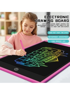 بيوينتي لوحة كتابة LCD للأطفال مقاس 8.5 بوصة، لوحة جرافيتي مع قلم احترافي، لوحة رسم إلكترونية بشاشة ملونة، إطار مقوى من مادة ABS مقاوم للسقوط، للتعلم، ألعاب تعليمية للرسم  - Image 3