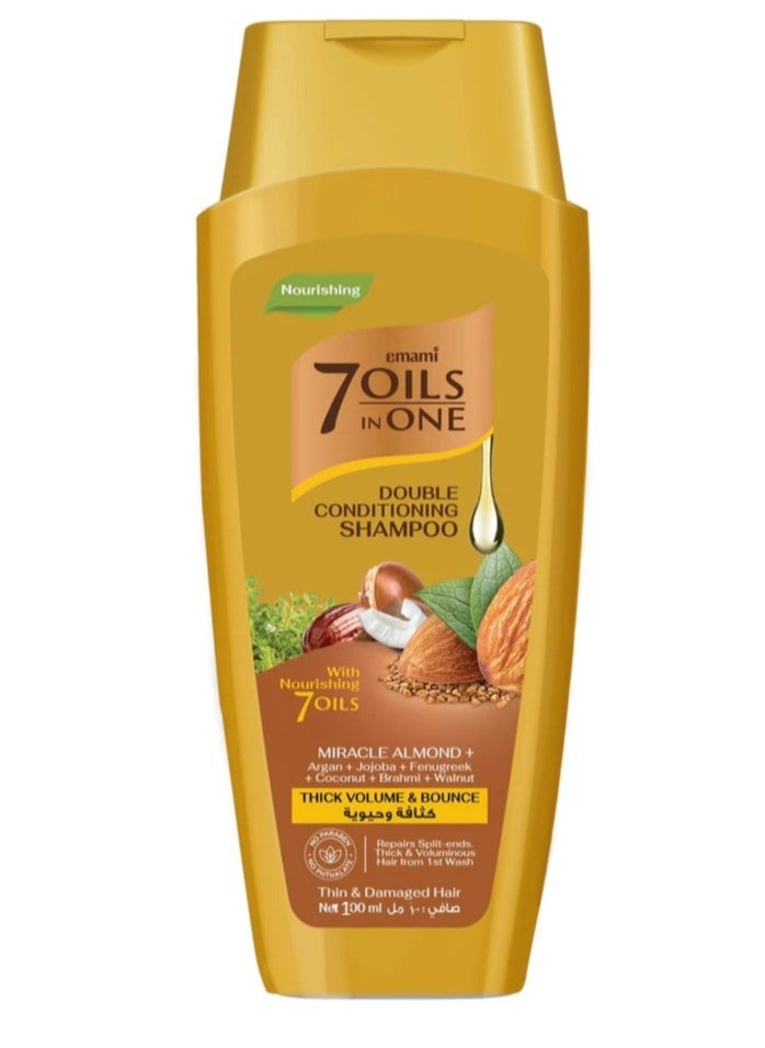emami 7 Oils in One Double Conditioning Shampoo Miracle Almond 100ml 