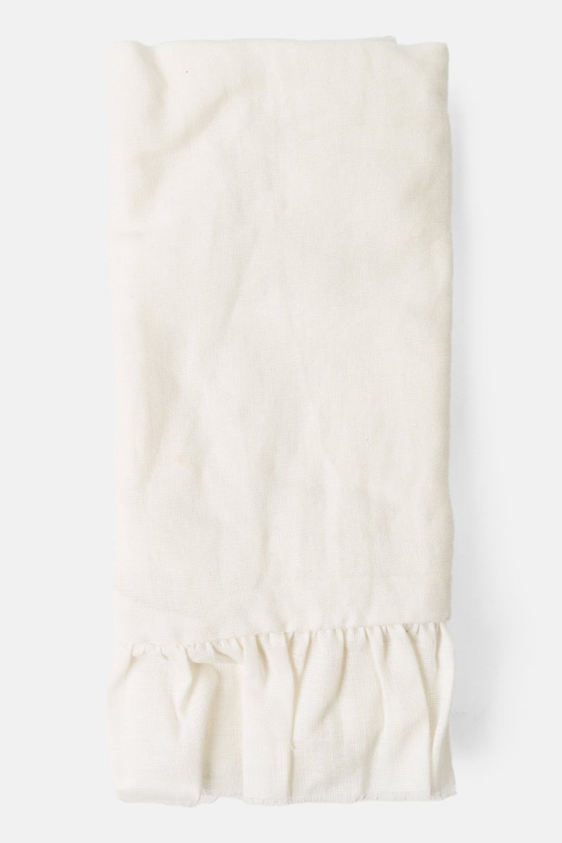 Muy Mucho غطاء وسادة سادة 45 x 45 سم، أبيض - Image 1