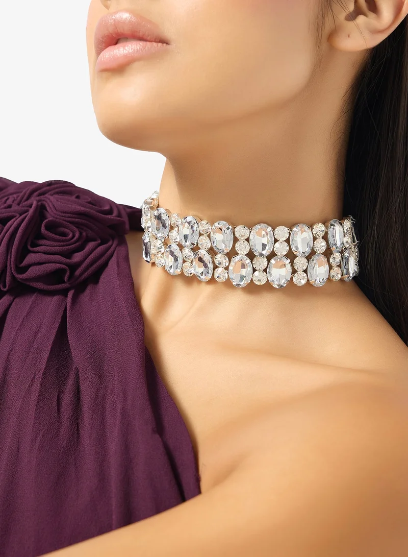Khizana Diamonte Rhinestone Choker