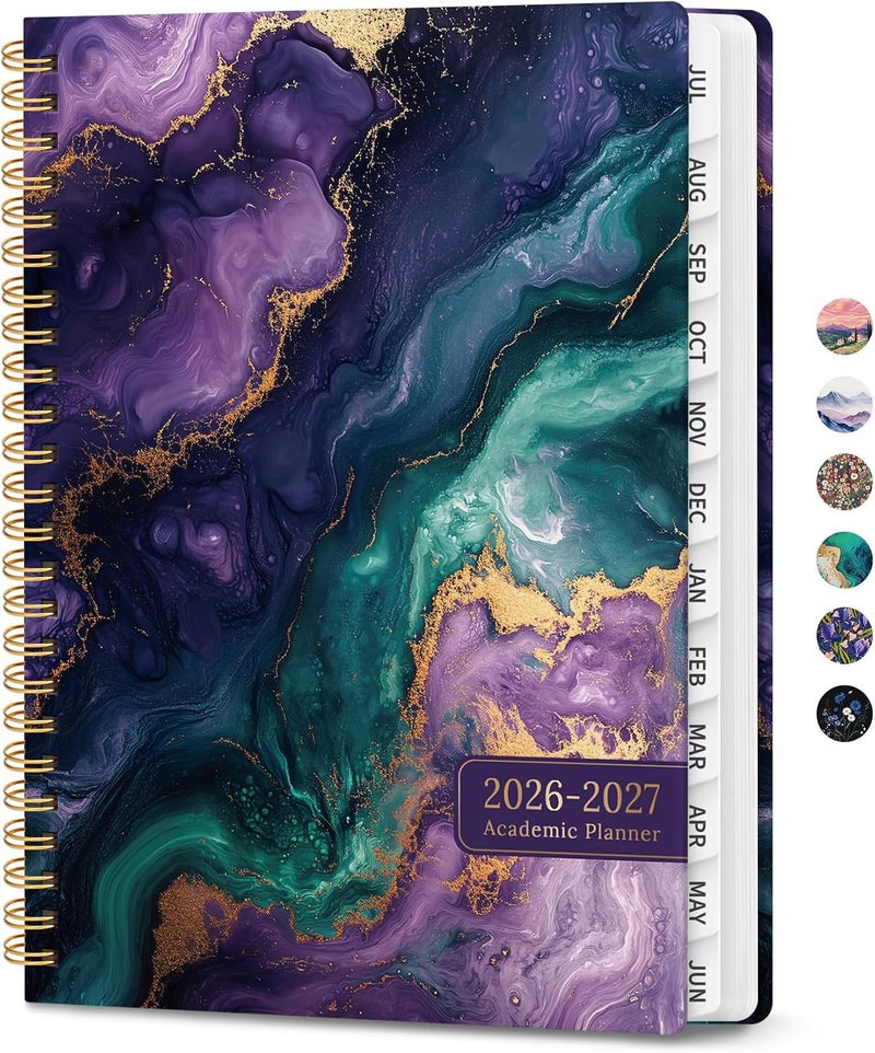 ZOTIA Planner 2026-2027, Monthly and Weekly Academic Planner July 2026 - June 2027, Hardcover Student Teacher Planning Agenda Calendar Book with Tabs, Perfect for Office School Supplies, A5 (6.3" x 8.5 - Image 1
