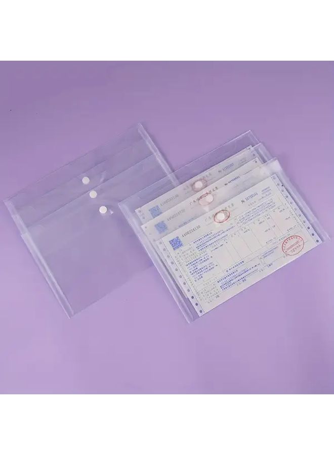 Transparent 15 Pack Waterproof PP Document Storage Bags with Button Closure - Image 5