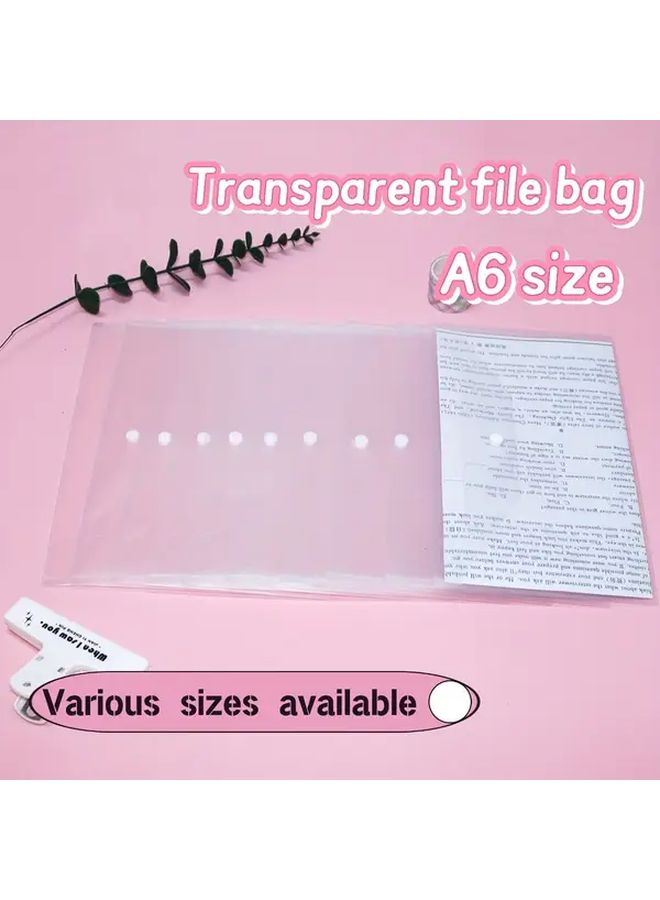 Transparent 15 Pack Waterproof PP Document Storage Bags with Button Closure - Image 4