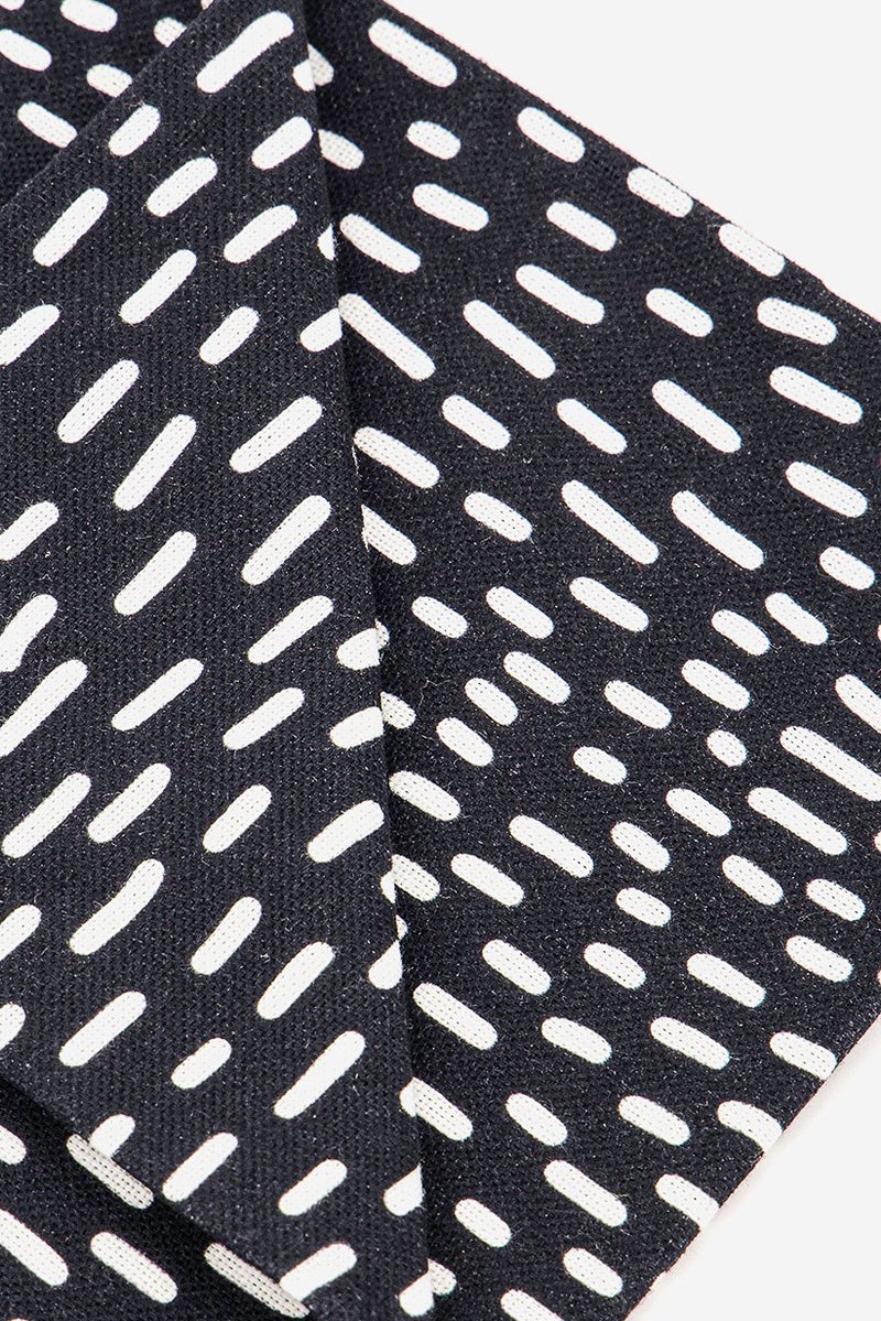 Vestio Textiling غطاء وسادة زخرفي 50 x 50 سم، أسود/أبيض - Image 2