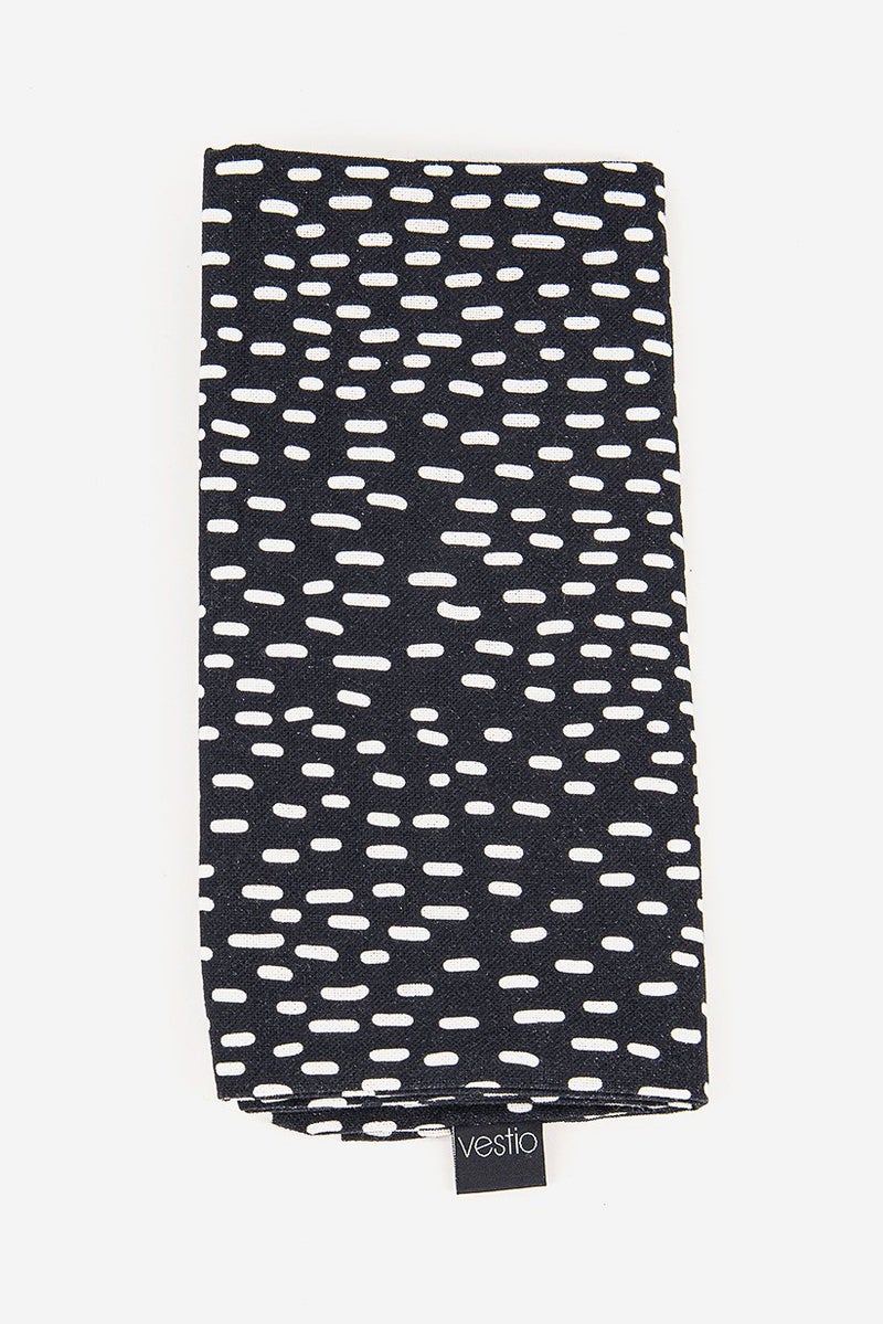 Vestio Textiling غطاء وسادة زخرفي 50 x 50 سم، أسود/أبيض - Image 3