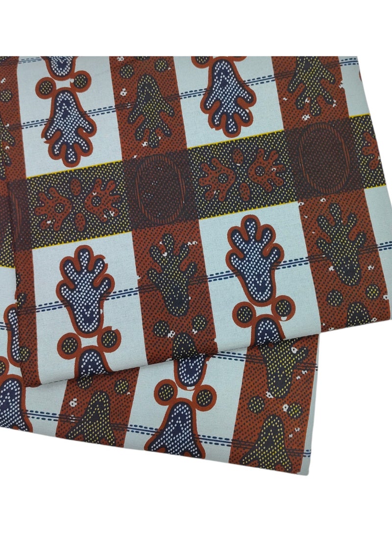 African Fabric 100% Cotton Ankara Print Fabric 6 Yards Best New Beautiful Design Multicolour Latest Fancy 297095 - Image 4