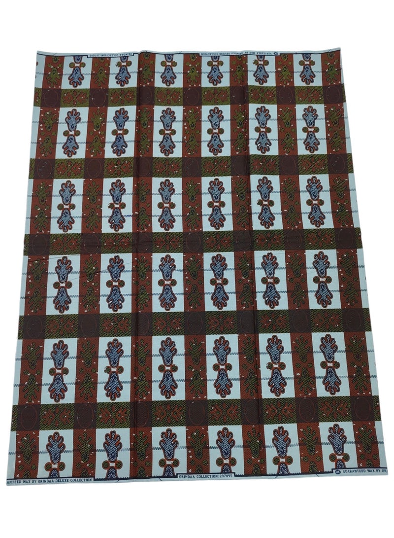 African Fabric 100% Cotton Ankara Print Fabric 6 Yards Best New Beautiful Design Multicolour Latest Fancy 297095 - Image 5