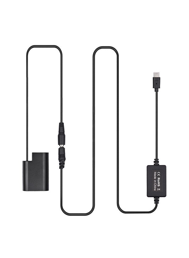 PD USB Type-C Cable to DMW-DCC12 Dummy Battery DC Coupler DMW-BLF19 Replacement for Panasonic LUMIX DMC-GH3 DMC-GH4 DMC-GH3K DMC-GH4K DC-GH5 DC-G9
