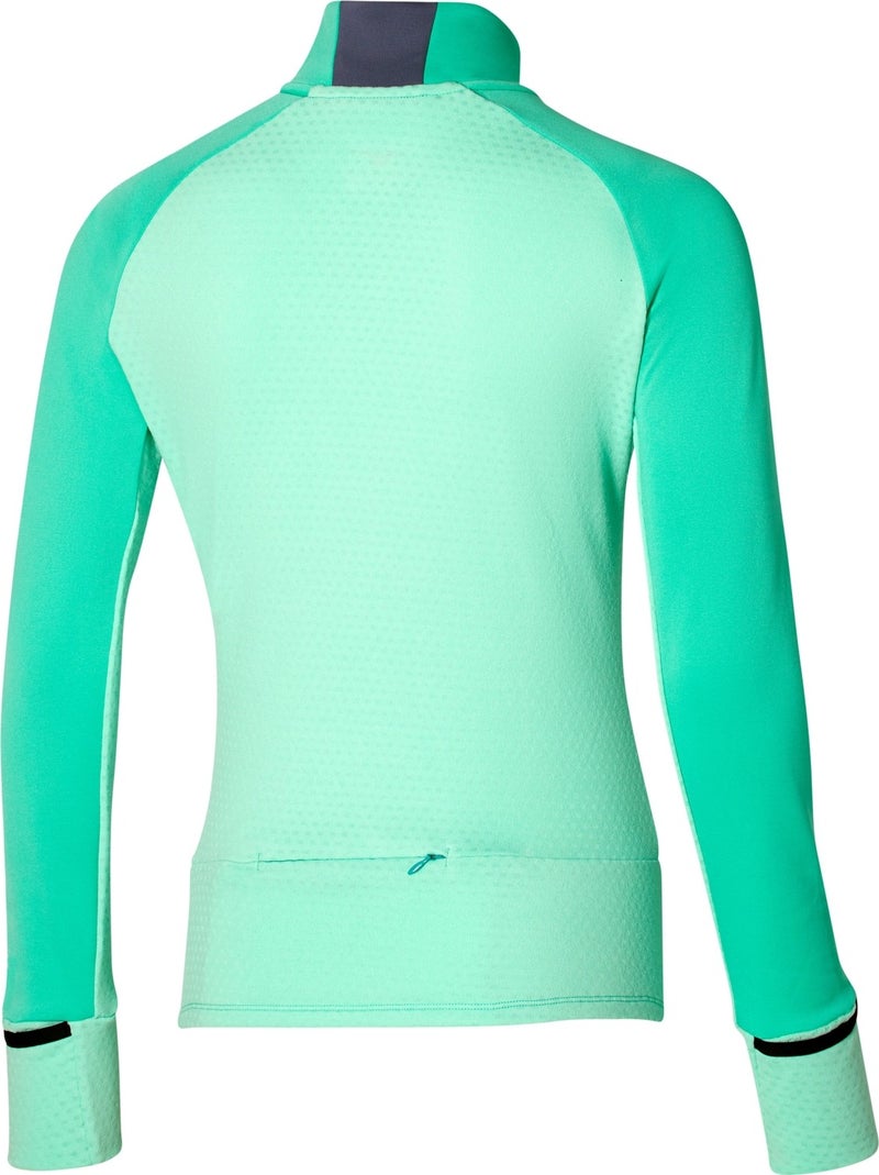 Mizuno Warmalite Women's Half Zip Sweatshirt Green  - Image 2