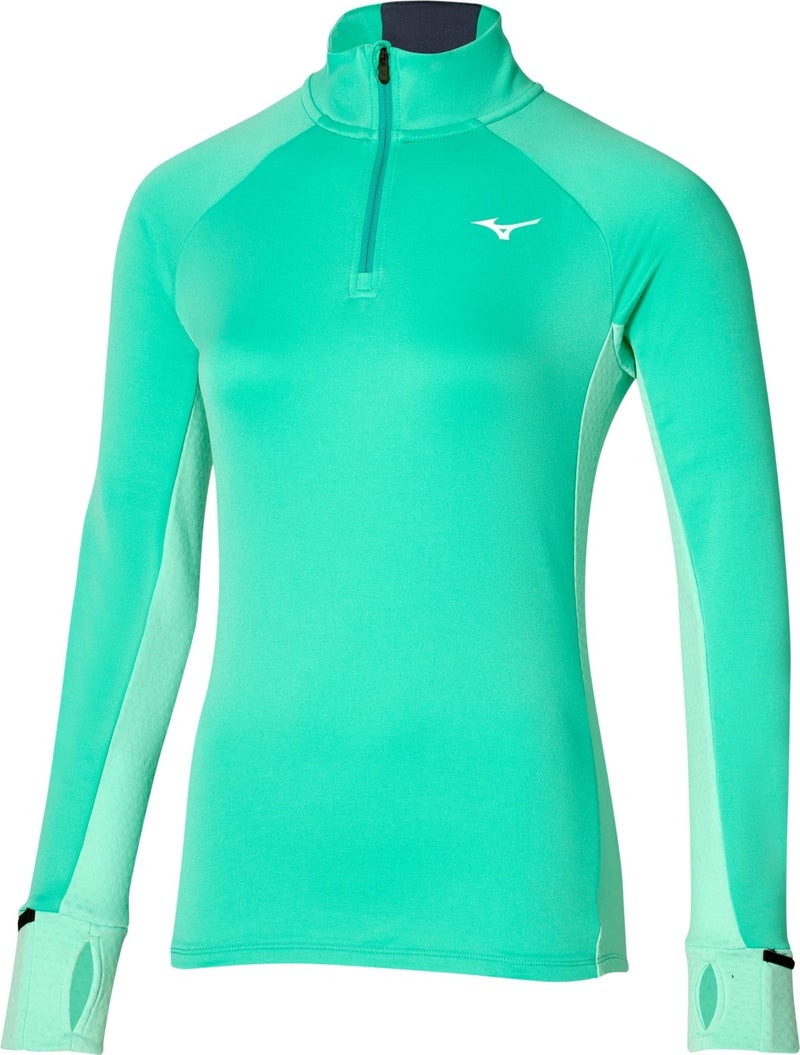 Mizuno Warmalite Women's Half Zip Sweatshirt Green  - Image 1