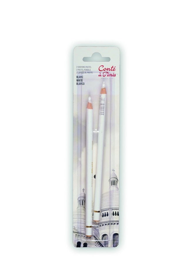 Conte a Paris - 2 Count Pastel Pencils White - Image 1