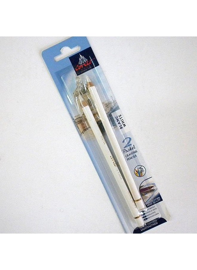 Conte a Paris - 2 Count Pastel Pencils White - Image 1