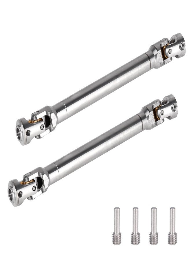 Hobbyfire 2pcs Hobbyfire 1/10 RC Crawler Drive Shafts Stainless Steel Universal Joint Driveshaft for Axial SCX10 II III Traxxas TRX4 Redcat Gen8 Gen7 Element Upgrades Parts(118-175mm) - Image 1