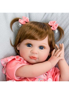 Aori Aori Reborn Baby Girl Doll,22 in Realistic Newborn Baby Dolls,Adorable Lifelike Babies,Weighted Reborn Toddler with Flamingo Toy Gifts Set for Kids 3 Year Old  - Image 2