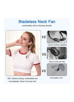 ACLIX Portable Neck Fan Hands Free Bladeless Neck Fan, Cooling Hanging Fan, USB Rechargeable Personal Neck Fan, Headphone Design Neck Air Conditioner BY ACLIX  - Image 2