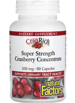 natural Factors CranRich, Super Strength Cranberry Concentrate 500 mg, 90 Capsules 