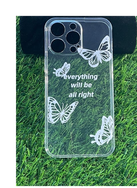 Protective cover and cover for the iPhone 14 Pro Max anti-shock and scratch resistant distinctive and cute back cover with butterfly prints