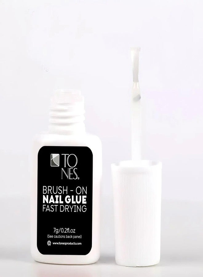 Brush-On Nail Glue (0.2 fl oz / 7 mL) - Professional Adhesive for Long-Lasting Nail Enhancements
