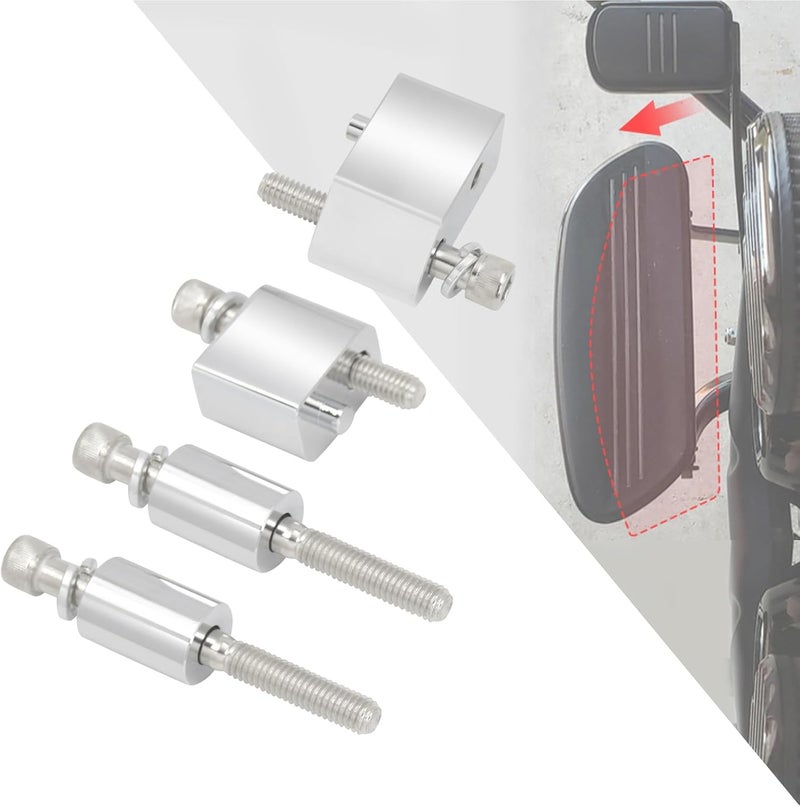 HDBUBALUS 1-1/4'' Driver Floorboard Extension Kit Fit for Harley Touring Electra Glides Road Glides Road Kings Street Glides 2009-2024 Trikes 2009-2013 (Chrome) - Image 1