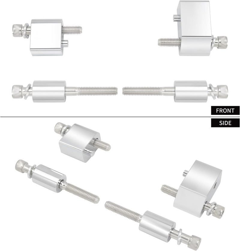 HDBUBALUS 1-1/4'' Driver Floorboard Extension Kit Fit for Harley Touring Electra Glides Road Glides Road Kings Street Glides 2009-2024 Trikes 2009-2013 (Chrome) - Image 4