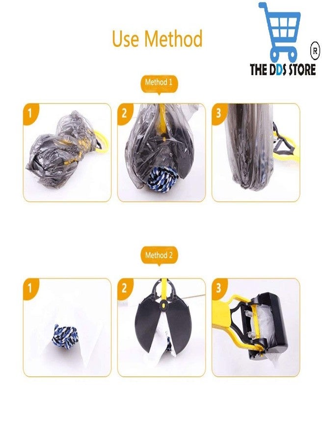 THE DDS STORE مجرفة فضلات الحيوانات الأليفة من متجر DDS، بمقبض طويل وفكين علويين، مناسبة للكلاب الصغيرة والجراء (قد يختلف اللون)، عبوة من قطعة واحدة - Image 5