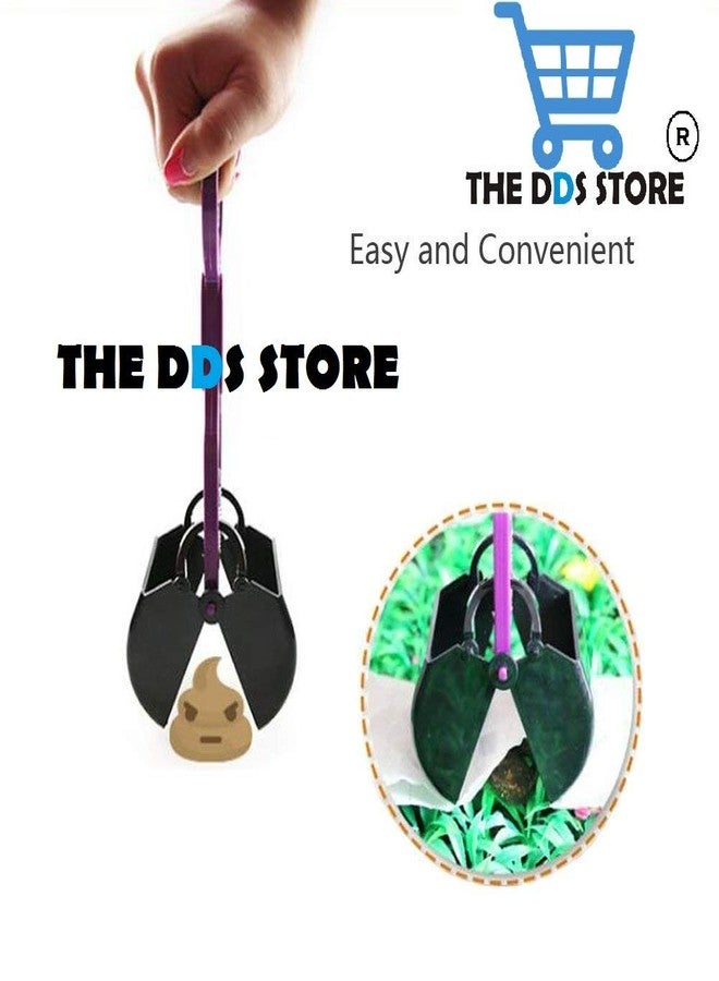 THE DDS STORE مجرفة فضلات الحيوانات الأليفة من متجر DDS، بمقبض طويل وفكين علويين، مناسبة للكلاب الصغيرة والجراء (قد يختلف اللون)، عبوة من قطعة واحدة - Image 3
