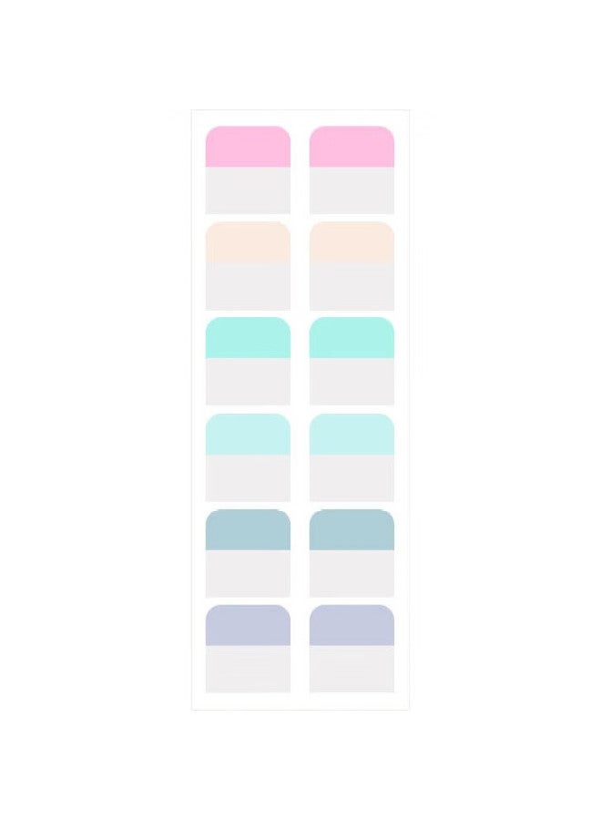 Simaa Morandi Color Index Label Stickers, 120 Pieces, Fluorescent Film Sticky Notes, Tear-Off Waterproof Fluorescent Markers, Student Loose-Leaf Index Stickers, Morandi Color Medium Size - Image 3