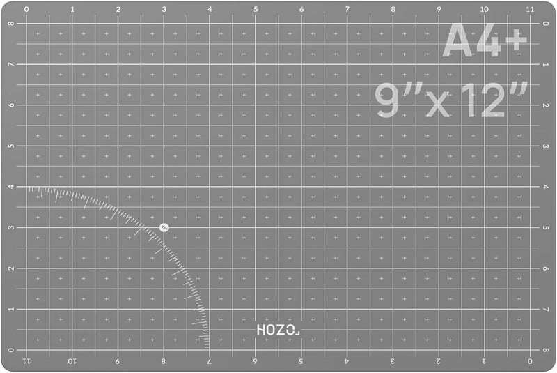 HOZO Nano Cutting Mat for Ultrasonic Cutter, 9" x 12" Self-Healing Cutting Mat, Glue-Free Eco Design, Heat-Resistant, Metric & Imperial Scales, Durable for Craft, DIY, 3D Printing & Model Making - Image 1