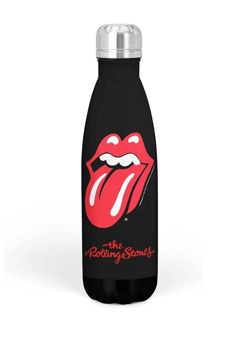 ROCKSAX The Rolling Stones Drinks Bottle Tongue Logo Vacuum Insulated Flask Ideal Bottle for Hot Water and Chilled Drinks Licensed Product Eco Friendly Reusable Bottle  - Image 1