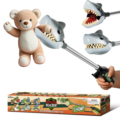 DINOBROS Shark Toy Pincher Grabber Sea Animal Toys Chomper Claw Monster Reacher Great White Shark Toys - Image 1