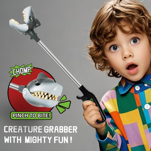DINOBROS Shark Toy Pincher Grabber Sea Animal Toys Chomper Claw Monster Reacher Great White Shark Toys - Image 5