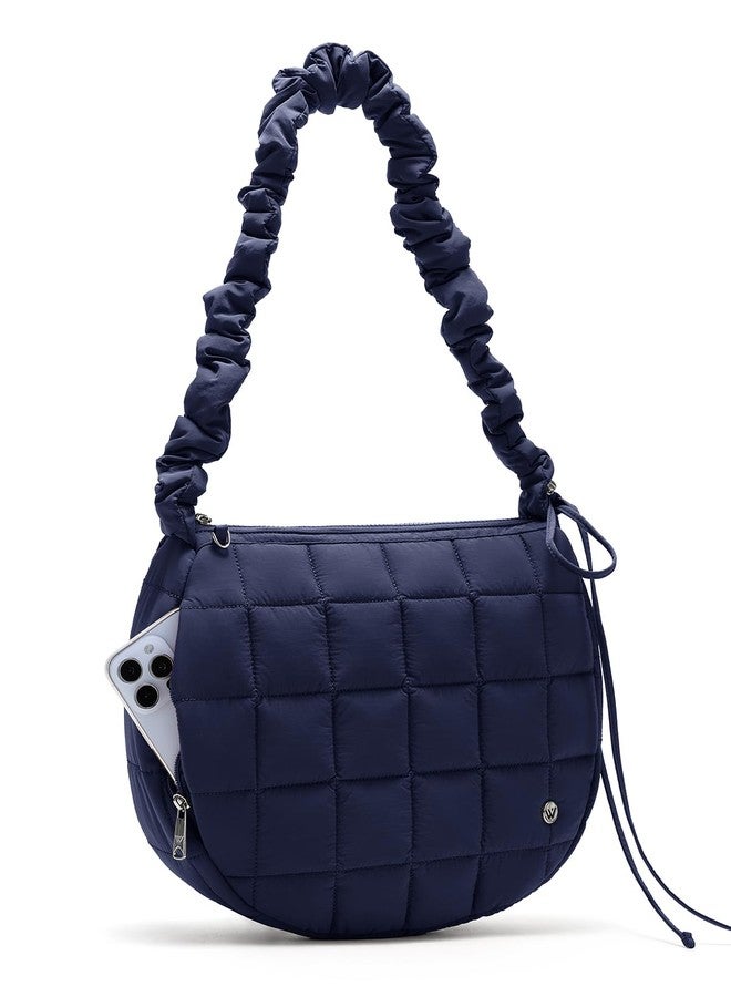 WESTBRONCO Puffer Crossbody Bags for Women Nylon Quilted Shoulder Bag Womens Crossbody Purse with Drawstring Strap for Travel - Image 1