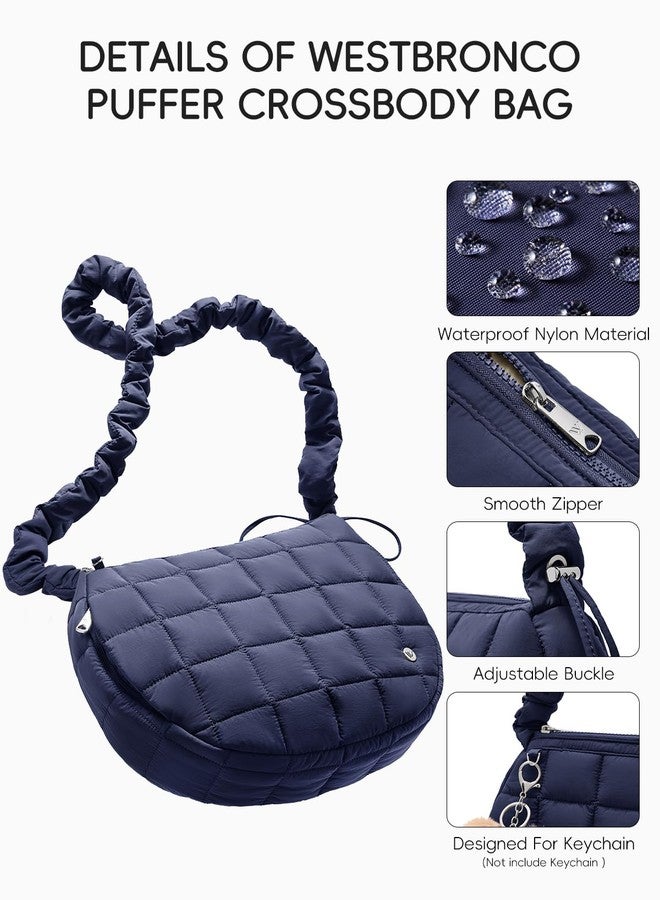 WESTBRONCO Puffer Crossbody Bags for Women Nylon Quilted Shoulder Bag Womens Crossbody Purse with Drawstring Strap for Travel - Image 5