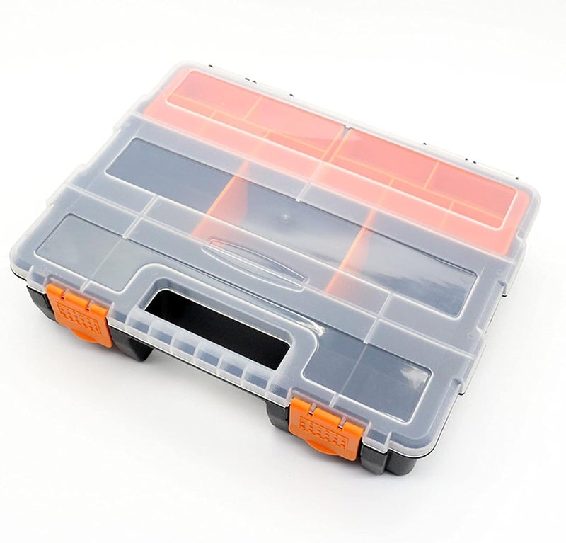 SEVIA Sevia Plastic Screw Storage Box for Work Tools Stackable MultiUtility Tool Organizer Box Durable Storage with Compartments for Tools of Nails Screws Nuts and Bolts  - Image 1