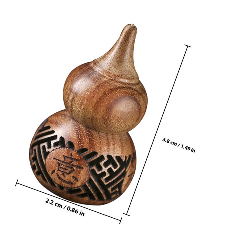 Gourds, Aroma Diffuser with Carved Wood Design, Retro Style Home Decor - Image 2