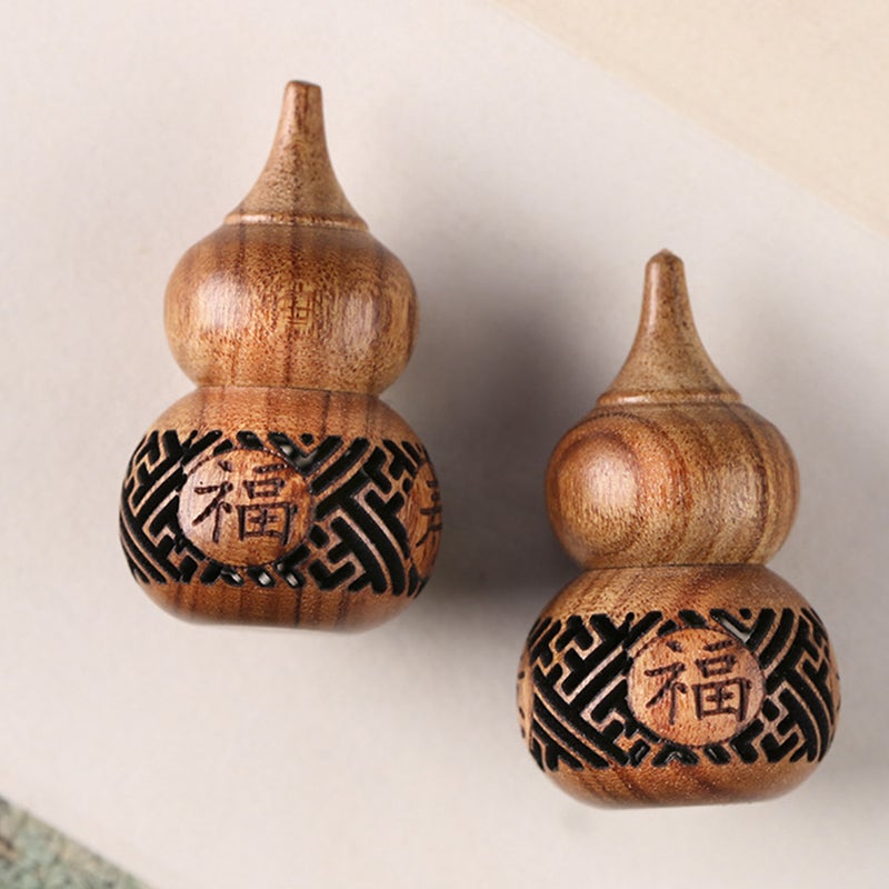Gourds, Aroma Diffuser with Carved Wood Design, Retro Style Home Decor - Image 3