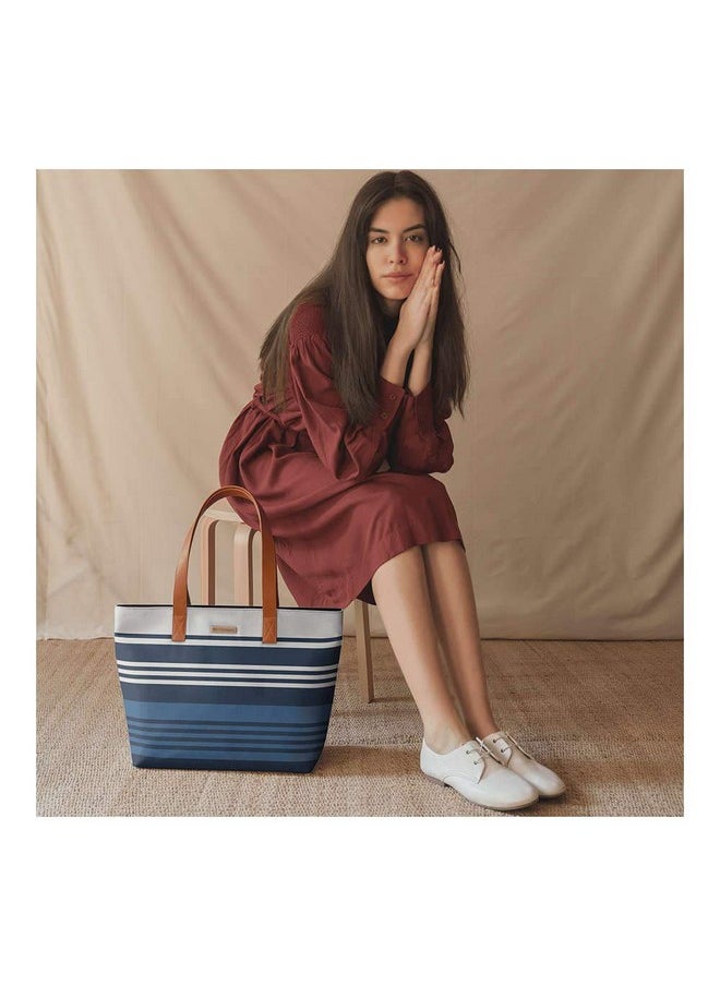 DailyObjects DailyObjects Women's Latest Tote Bag | Spacious, Stylish, Sturdy Canvas Handbag with Zip closure and Laptop Compatibility | Handcrafted Ladies Shoulder Purse For Daily & Office Use (Multicolor)  - Image 3